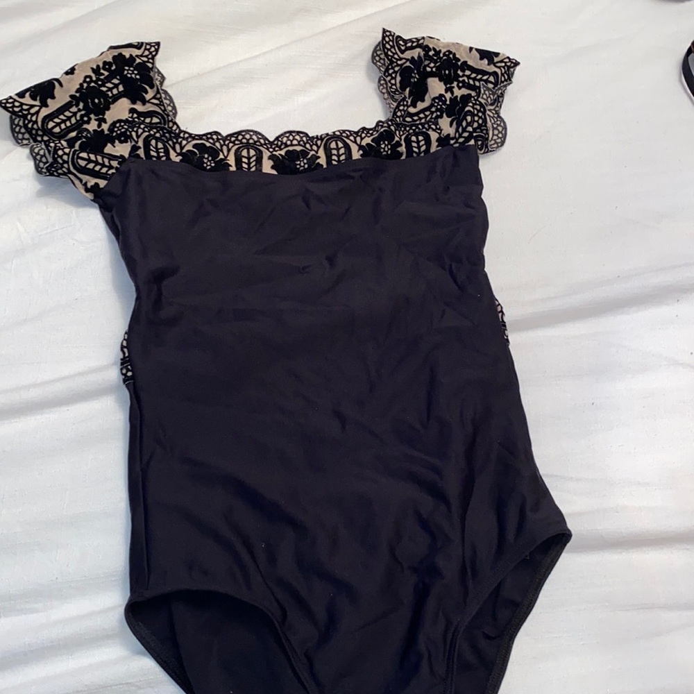 Wear Mei Black Lace Leotard